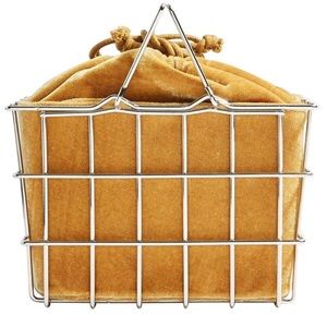 Topshop Mona Yellow Metal Basket Bag